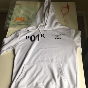 Off-White SS 2018 White Hoodie (with product bag)
